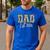 Dad Est 2026 Camo Old School Men Father's Day Dada Men's Casual T-Shirt Royal Blue