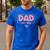 Dad Est 2026 Logo Daddy 2026 Soon To Be New Father 2026 Men's Casual T-Shirt Royal Blue