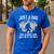 Dad Father Bigfoot Just A Dad Who Always Came Back Men's Casual T-Shirt Royal Blue
