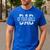 Dad Of Four Girls Daddy Of 4 Daughters Father's Day Men's Casual T-Shirt Royal Blue