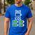 Dad Of Four Low Battery Father Of 4 Kids Dad Men's Casual T-Shirt Royal Blue