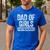 Dad Of Girls Outnumbered Shirt Men Daddy Fathers Day Men's Casual T-Shirt Royal Blue