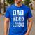 Dad Hero Legend Vintage Distressed Dad Men's Casual T-Shirt Royal Blue