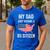 My Dad Just Became A US Citizen Proud New American Citizen Men's Casual T-Shirt Royal Blue