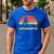 Dad Lawn Mowing Grassquatch Bigfoot Mower Garden Men's Casual T-Shirt Royal Blue