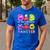 Dad Little Monster Kids 1st Birthday Party Family Monster Small Men's Casual T-Shirt Royal Blue