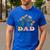 Dad Of The Little Wildflower Birthday Party Baby Shower Men's Casual T-Shirt Royal Blue