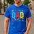 Dad Master Builder Building Bricks Blocks Family Fathers Day Men's Casual T-Shirt Royal Blue