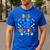 Dad And Mom Of The Birthday Boy Dog Paw Family Matching Men's Casual T-Shirt Royal Blue