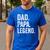 Dad Papa Legend Vintage Distressed Bold Papa Graphic Men's Casual T-Shirt Royal Blue