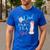 Dad Of The Par-Tea Girl Floral Tea Party Birthday Family Men's Casual T-Shirt Royal Blue