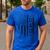 Dad Patriotic American USA Flag Father's Day Dad Men's Casual T-Shirt Royal Blue