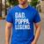 Dad Poppa Legend Vintage Distressed Bold Poppa Graphic Men's Casual T-Shirt Royal Blue