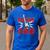 Dad Rockin One Birthday Family Matching Rock Guitar Men's Casual T-Shirt Royal Blue