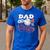 Dad Rookie Of Year 1st Birthday Baseball Theme Matching Men's Casual T-Shirt Royal Blue