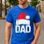 Dad Santa Christmas Family Matching Pajamas Papa Xmas Father Short Sleeve Men's Casual T-Shirt Royal Blue