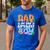 Dad Under Sea Birthday Party Boys Ocean Sea Animals Themed Men's Casual T-Shirt Royal Blue