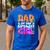 Dad Under Sea Birthday Party Girls Ocean Sea Animals Themed Men's Casual T-Shirt Royal Blue