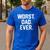 Dad Shirt – Worst Dad Ever Joke Tee Men's Casual T-Shirt Royal Blue