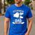 Dad Squared Fathers Day Dad Of Two Cool Daddy Of 2 Men's Casual T-Shirt Royal Blue