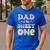 Dad Of The Sweet One 1st Birthday Donut Bday Party Men's Casual T-Shirt Royal Blue Dad Of The Sweet One 1st Birthday Donut Bday Party Men's Casual T-Shirt Royal Blue