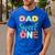 Dad Of The Sweet One 1st Birthday Girl Donut Party Men's Casual T-Shirt Royal Blue