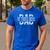 Dad Of Three Boys Daddy Of 3 Sons Father's Day Men's Casual T-Shirt Royal Blue