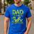Dad Of The Three Rex Birthday Boy Dinosaur Family Matching Men's Casual T-Shirt Royal Blue