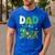 Dad Of The Three Rex Birthday Dinosaur Family Matching Men's Casual T-Shirt Royal Blue