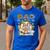 Dad Of The Two Wild Animal Safari 2Nd Birthday Party Men's Casual T-Shirt Royal Blue