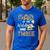 Dad Of The Wild And Three 3 Birthday Zoo Theme Safari Jungle Men's Casual T-Shirt Royal Blue
