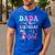 Dada Of The Birthday For Girl Dinosaur T-Rex Party Family Men's Casual T-Shirt Royal Blue