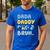 Dada Daddy Dad Bruh Fathers Day Blue Dog Men's Casual T-Shirt Royal Blue