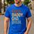 Dada Daddy Dad Bruh Retro Vintage Fathers Day Vintage Men's Casual T-Shirt Royal Blue