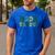 Dada Saurus Dad Dinosaur Three Rex Birthday Boy Girl Family Men's Casual T-Shirt Royal Blue