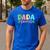 Dada Saurus Kids Dinosaur Birthday Party Family Matching Men's Casual T-Shirt Royal Blue