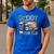 Daddy Of The 1 Year Old Football Lover 1st Birthday Boy Men's Casual T-Shirt Royal Blue
