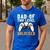 Daddy Again Leveled Up To Dad Of 2 Gamer Dad Level Unlocked Men's Casual T-Shirt Royal Blue