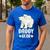Daddy Bear And Cub Polar Bear Men's Casual T-Shirt Royal Blue
