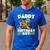Daddy Of The Birthday Boy Dinosaur Construction Worker Truck Men's Casual T-Shirt Royal Blue