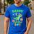 Daddy Of The Birthday Boy T Rex Dinosaur Family Party Men's Casual T-Shirt Royal Blue