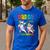 Daddy Of The Birthday Girl Dabbing Princess Unicorn Dad Men's Casual T-Shirt Royal Blue