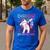 Daddy Of The Birthday Girl Dabbing Unicorn Dad Daddy Small Men's Casual T-Shirt Royal Blue