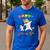 Daddy Of The Birthday Girl Dabbing Unicorn Princess And Dad Men's Casual T-Shirt Royal Blue