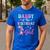 Daddy Of The Birthday For Girl Dinosaur T-Rex Party Family Men's Casual T-Shirt Royal Blue