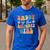 Daddy Of The Birthday Girl Groovy Themed Father Dad Men's Casual T-Shirt Royal Blue