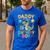 Daddy Of The Birthday Party Outfit Dinosaur Squad Dad Men's Casual T-Shirt Royal Blue