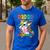 Daddy Of The Birthday Princess Girl Dabbing Unicorn Dad Men's Casual T-Shirt Royal Blue