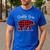 Daddy Dad Bear Pajama Red Buffalo Xmas Family Christmas Men's Casual T-Shirt Royal Blue