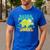 Daddy Dad Saurus Rex Dinosaur Dino For Father Men's Casual T-Shirt Royal Blue